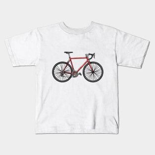 Racing bicycle with saddle Kids T-Shirt